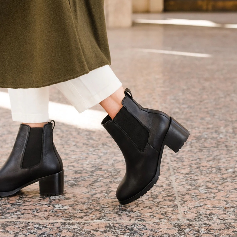 Black, Heeled Chelsea Ankle Boots size 11 - currently @ anthro for $250